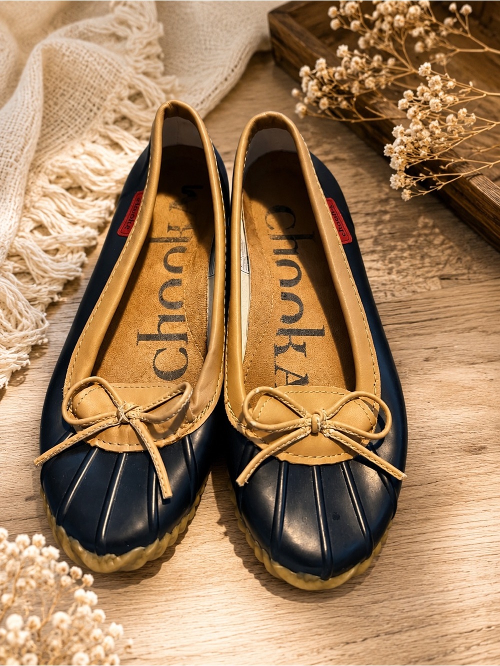 Chooka Duck Skimmer Ballet Flats Womens 6 Waterproof Duck Shoes Preppy Coastal